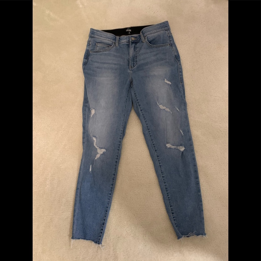 Lularoe ankle distressed denim